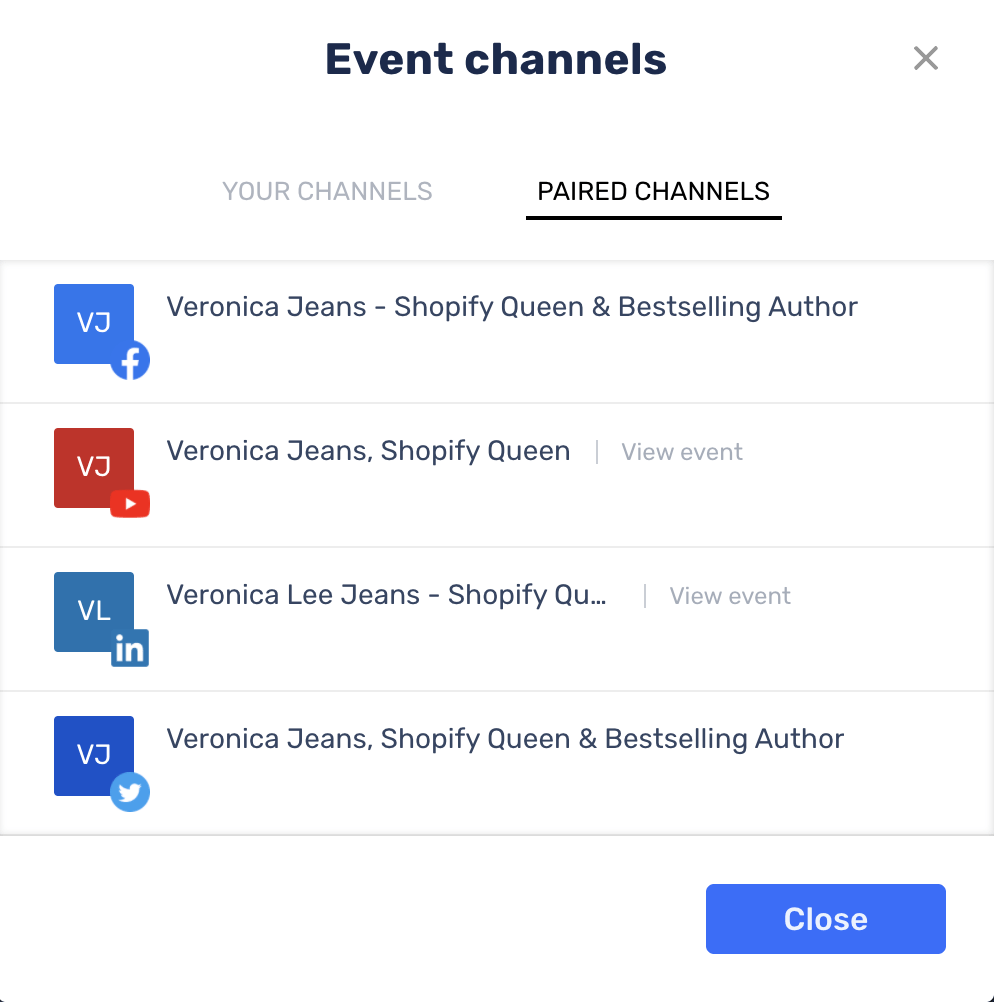 Restream Paired guests accounts
