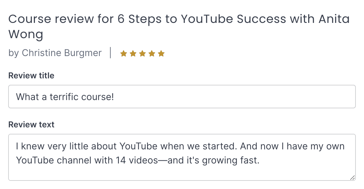 youtube course review